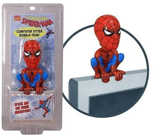 NEW SPIDERMAN Computer Sitter Bobblehead Wacky Wobbler Bobble Head Bobblehead