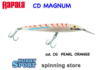 RAPALA MAGNUM CD MAG 11 col. CG PEARL ORANGE SPECIALE TRAINA MARE PESCESPADA