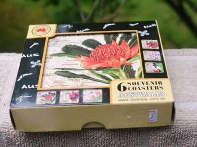NEW BOOM UP SOUVENIRS PACK OF 6 SOUVENIR COASTERS FROM AUSTRALIA