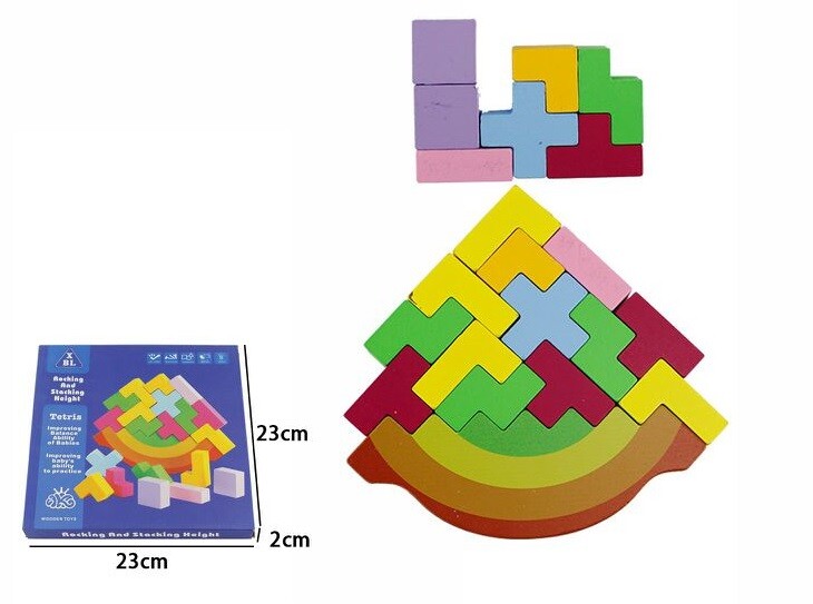 Gioco Bambini Puzzle Legno Colorato Didattico Forme Geometriche 53767a dfh