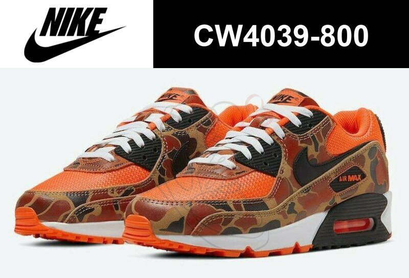 Nike Air Max 90 Total Orange Duck Camo Black CW4039-800 Men's - Picture 1 of 7