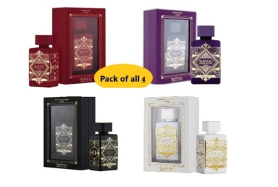 Badee Al Oud Bundle Pack Oud for Glory Amethyst Sublime EDP spray 100ml Lattafa