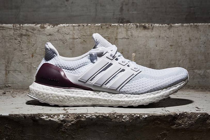 Adidas Ultra Boost 2.0 Texas A&M white burgundy PE Size 14