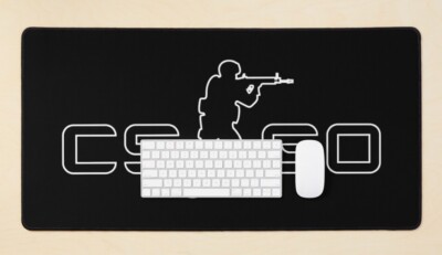 CS GO Desk Mat, Outline, 80x40cm / 31.5in x 15.5in, Mouse Pad, gaming, deskmat