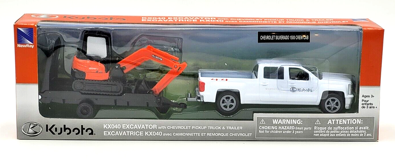 Kubota KX040 Excavator With Chevrolet Silverado 1500 Crew