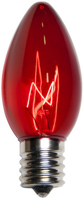 25 C9 Red Transparent Replacement Christmas Light Bulbs Holiday Wedding
