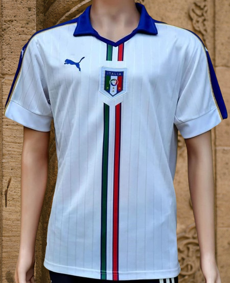 LA CENTIEME JERSEY クリーム M ITALY 2016 EURO QUARTER FINALS AWAY JERSEY PUMA SHIRT M
