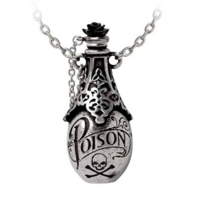 ALCHEMY LUCRETIA'S FIX POISON BOTTLE PENDANT  Gothic Necklace (Not Real Bottle)