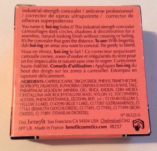 NEW Benefit Boi Ing Industrial Strength Concealer Deep 05 NIB FS 3.0g 0.1 Oz