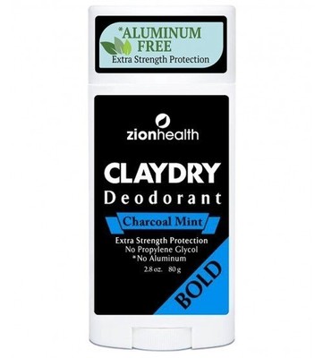 Дезодорант Zion Health ClayDry Bold Charcoal Мятный в стиках 2,8 унции