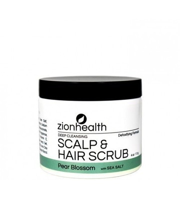 Zion Health Adama Minerals Глубоко очищающий скраб для волос Pear Blossom 4 oz Скраб