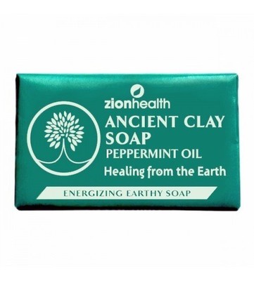 Мыло Zion Health Ancient Clay с маслом перечной мяты 6 унций твердого мыла