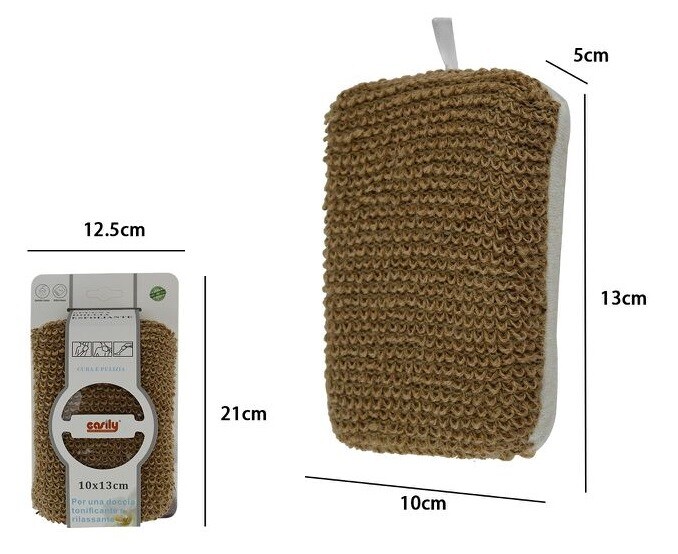 Spugna Doccia Bagno Esfoliante Cura Pelle Corpo 69576 dfh