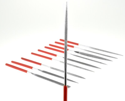 10pc 5.5" Diamond Needle File Set 3mm x 140mm x 70mm Carving Ceramics Tile Glass