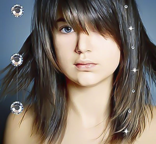 Kristall Clip in extensions Strass Haarschmuck Strähnen - Crystal Klar