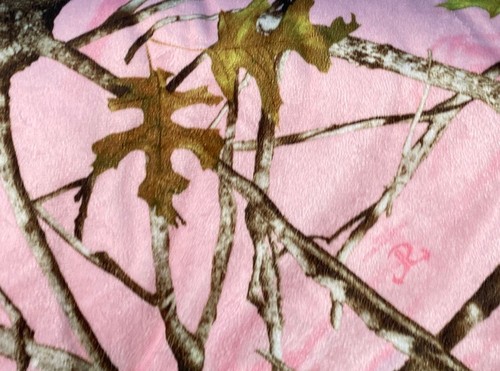 Bass Pro Shops Baby Blanket Camouflage True Timber Pink Sherpa Security Lovey