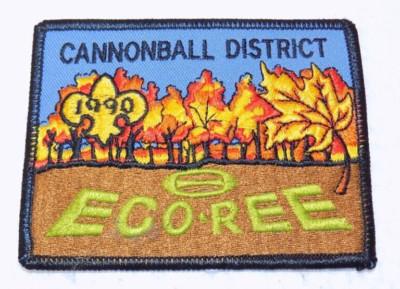 Cannonball District 1990 ECO- Ree BSA Boy Scouts of America Patch 4'' x 3''