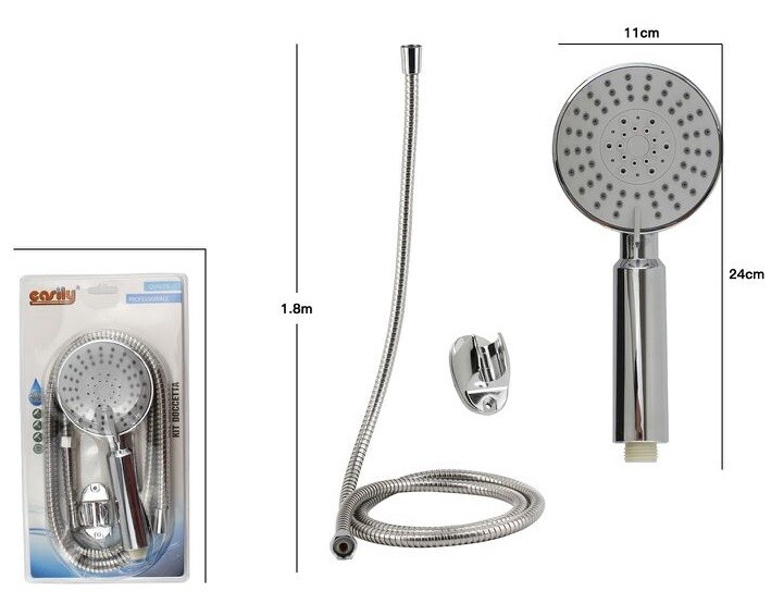 Kit Bagno Doccetta Doccino Soffione Doccia Con Laccio 1,8m e Staffa 69071 dfh