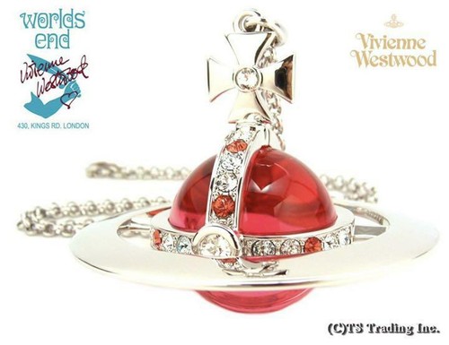 Vivienne Westwood Giant Orb Necklace Silver Pink Worlds End Vivienne Westwood Giant Orb Necklace Silver Pink Worlds End