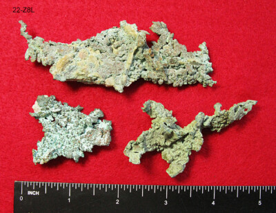 NATIVE COPPER SPECIMENS RAY MINE AZ - Lot of Three Old Miners Lot Pre-1970's