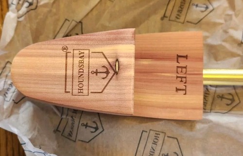 HOUNDSBAY Men’s SM Premium Cedar Shoe Trees Adjustable Split Toe Size Small NEW