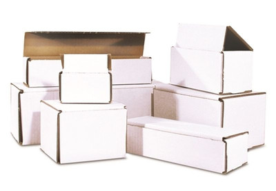 250 - 7 x 2 x 2 White Corrugated Shipping Mailer Packing Box Boxes
