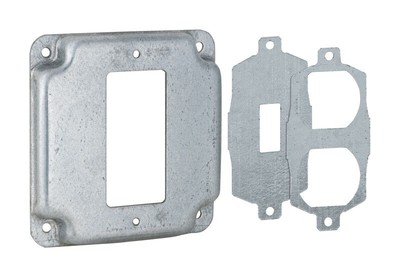 Raco 808U 6.5 cu. in. Capacity 1-Gang Universal Square Exposed Work Cover 4 in.