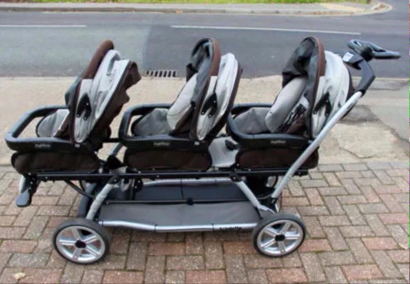 PEG PEREGO (mamas & papas) TRIPLETTE TRIPLE PUSHCHAIR in Southsea