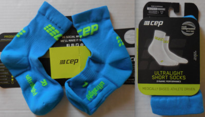 CEP Ultralight Short Compression Socks Women El Blue/Green 5-6.5