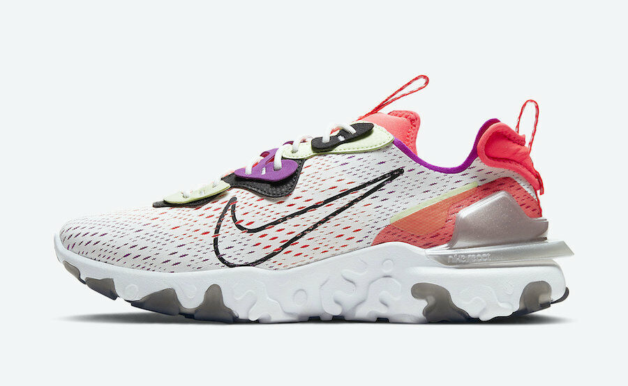 

Мужские кроссовки Nike React Vision Barely Volt Laser Crimson CD4373-102, Белый, Nike React Vision