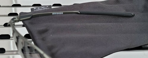 Pre-owned Oakley Whisker 4141-0160 Sunglasses Satin Carbon W/ Prizm Black Iridium