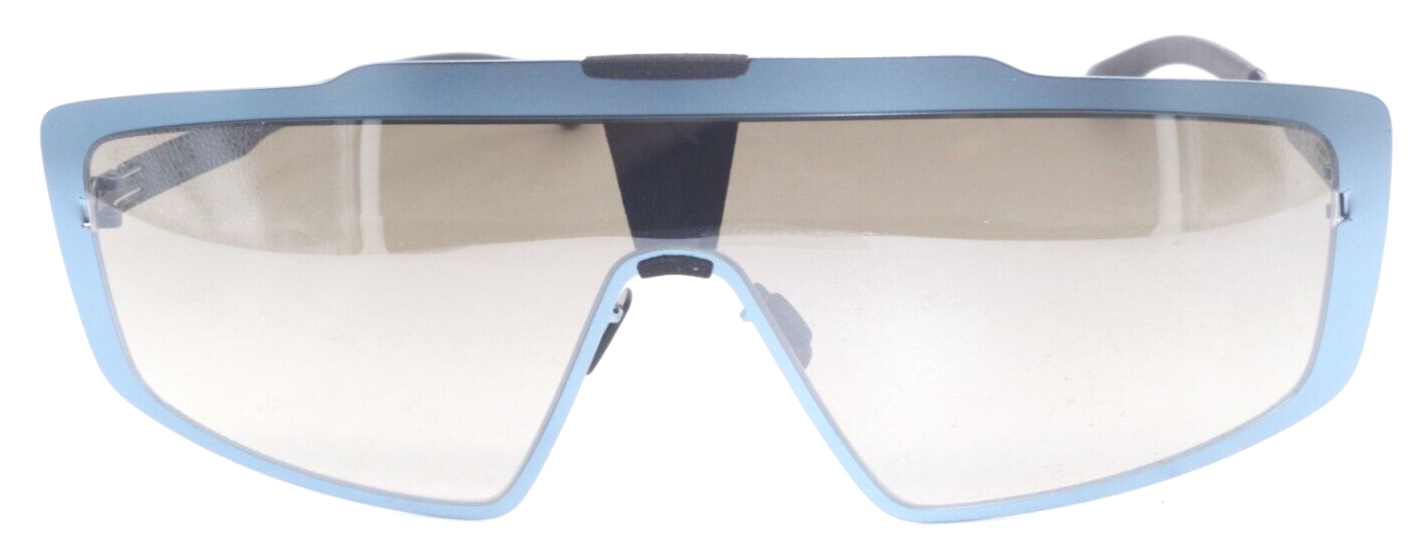 Pre-owned Ic! Berlin Ic Berlin Mb Shield 03 Electric Blue With Brown Gradient Lens Sunglasses 141mm