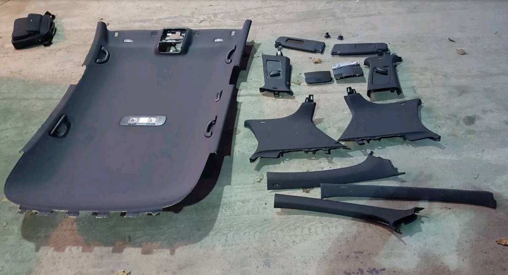 VW Golf MK5 GTI R32 3 door Black Headlining Headliner with Pillar Trims