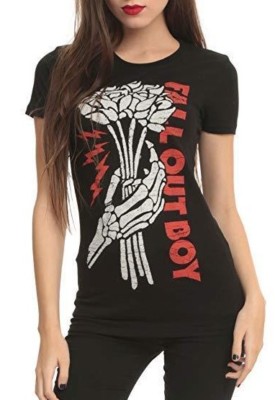 Fall Out Boy Juniors FOB Skeleton Hand Roses Shirt New XS, M, L, XL, 2XL
