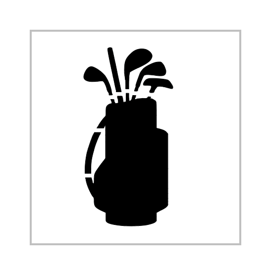 Stencil 4 Inch Bag Golfing Golfer Miniature Design Sheet Min221