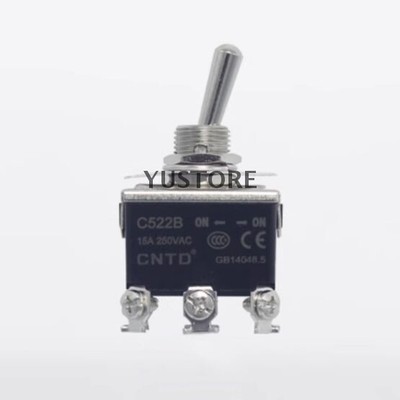 1PCS New For CNTD C522B Self-lock Toggle Switch 15A 250VAC 6Pin 2-Gear