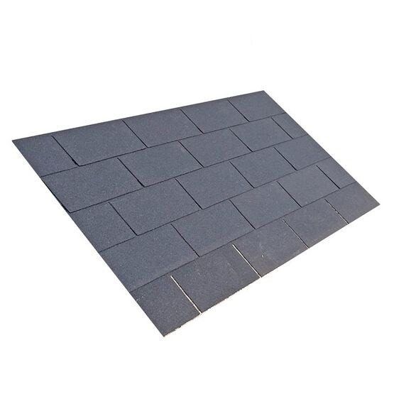 Square Butt 3 Tab Roofing Bitumen Felt Shingles in Black 3m2 Pack in Hodge Hill, West