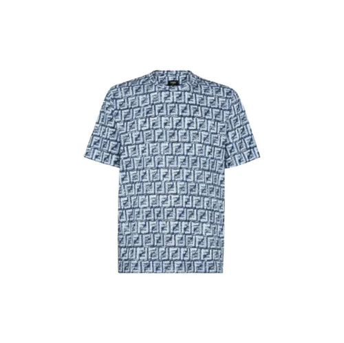 FENDI◇SEAHORSE PRINT T-shirt/Tシャツ/S/コットン/ホワイト/FY0936