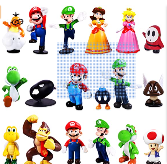 Super Mario Brothers 18Pc style D Action Set NEW Set is