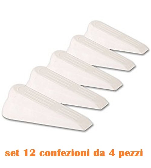 Set 48 Pezzi Fermi Porte Finestre FermaPorta In Plastica Bianchi 2 Misure moc