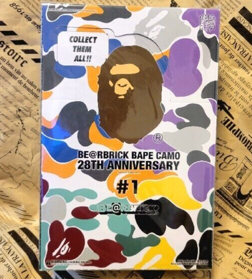 BE@RBRICK 100% BAPE Camo 28th Anniversary #1 Blind Box 24 BE@RBRICK 100% BAPE Camo 28th Anniversary #1 Blind Box 24