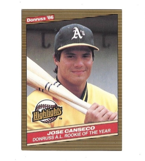 1986 Donruss Highlights Box Set Jose Canseco #55 Rookie RC