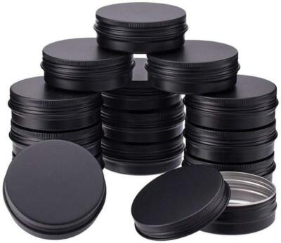 5-250ml Empty Aluminium Cosmetic Pot Jar Tin Container Box Screw Lid Craft Lot