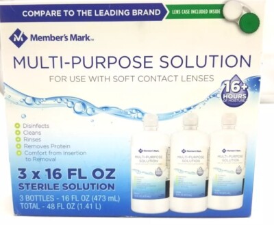 Member's Mark Multi-Purpose Solution (16 fl. oz., 3 pk.) Contacts