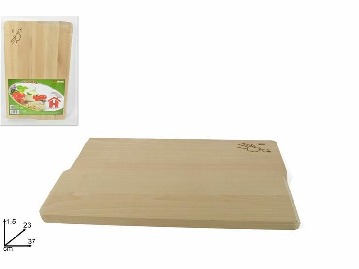 Tagliere In Legno Naturale Tagliare Verdure Salumi Carne Faggio 37x23cm dfh