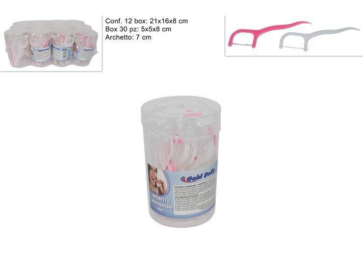 Set 12 Confezioni 30 Pz Archetto Con Filo Interdentale Pulizia Cura Denti dfh