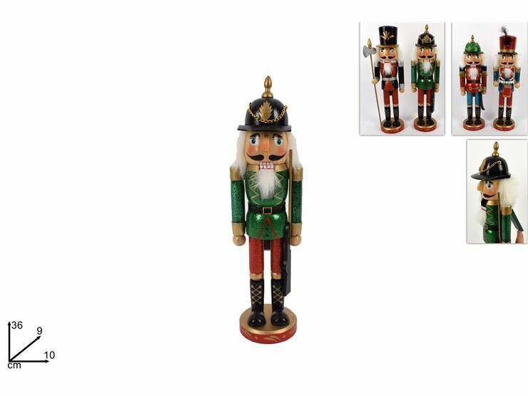 Schiaccianoci Soldatino 38cm Legno Natale Decorazione Negozi Casa N01042 dfh