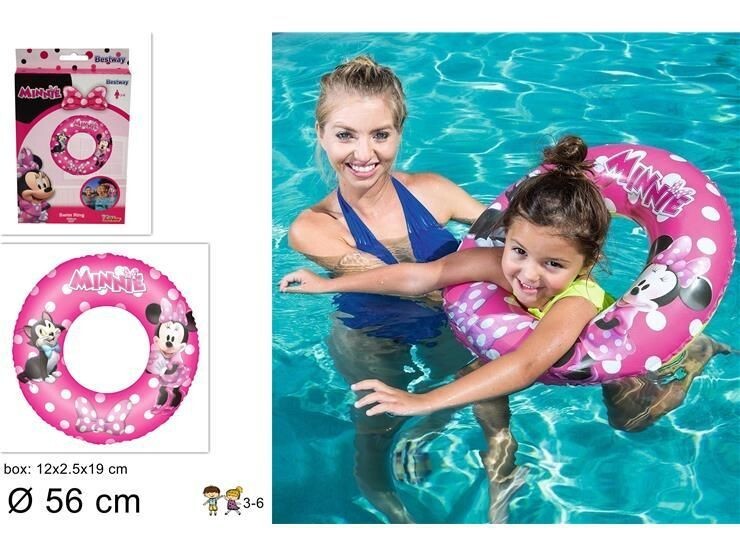 Salvagente Gonfiabile Minnie 56cm Bambini Mare Piscina Estate dfh