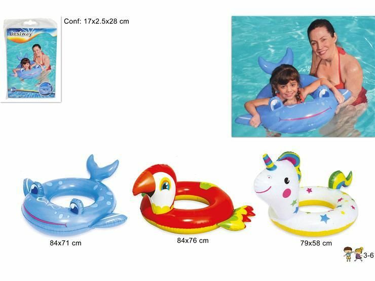 Salvagente Con Animali Gonfiabile Bambini 3-6 Anni Mare Piscina Estate dfh