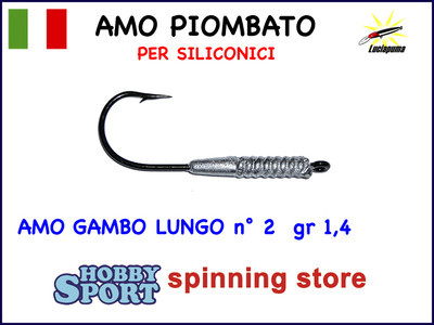 AMO PIOMBATO LUCIAPUMA CON SPIRALE LUNGA 1,4 GR  SIZE 2 SPINNING BUSTA 5 PZ
